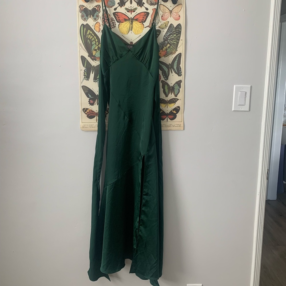 Silk emerald dress
